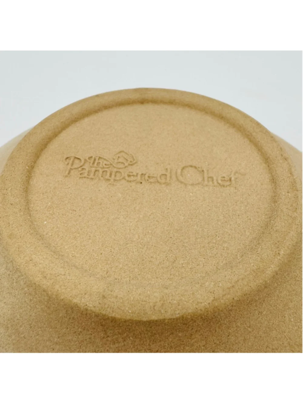 Pampered Chef Beige Stoneware Microwave Egg Cooker Double Baker
